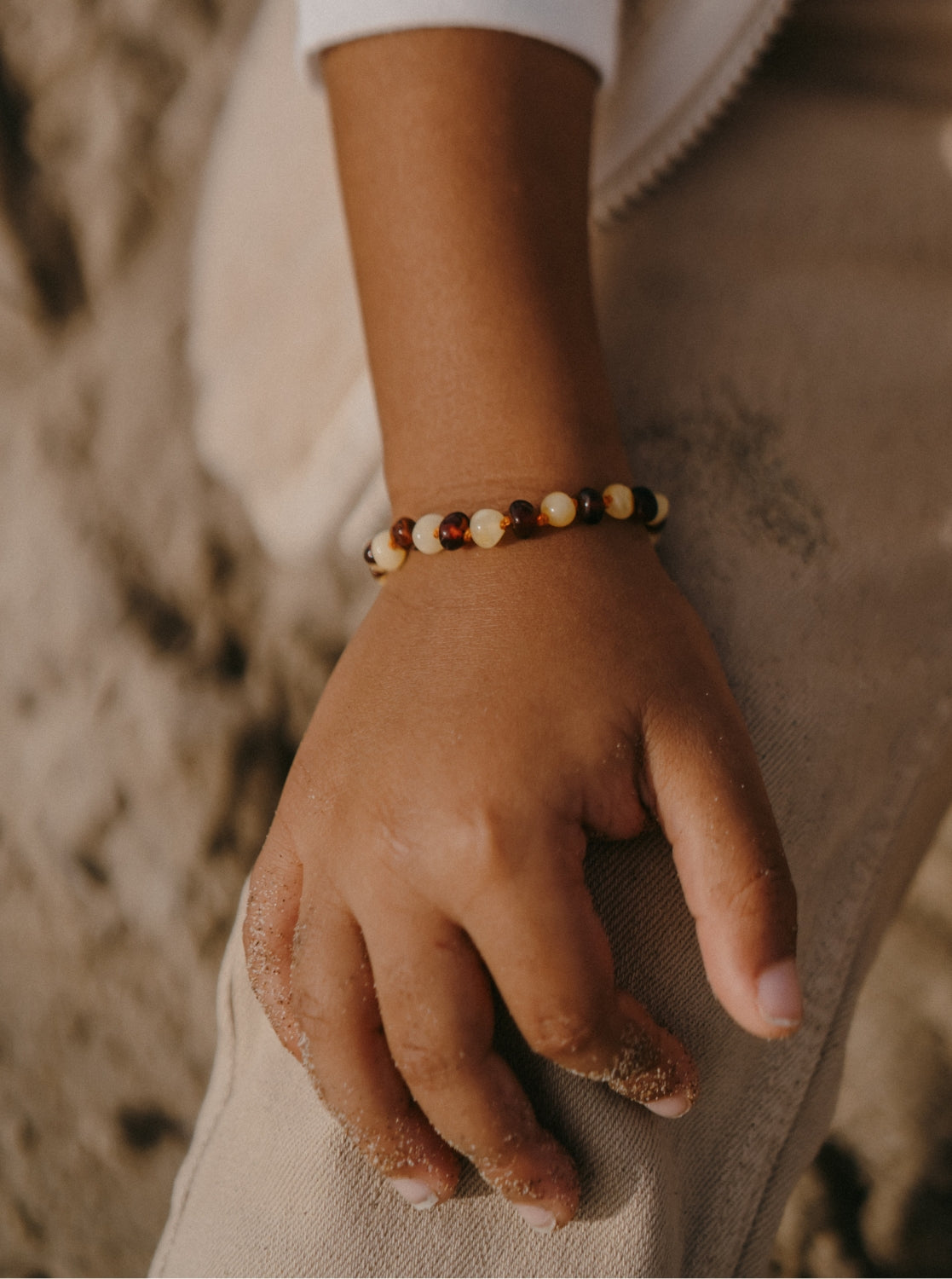 Bracelet, caramel/lait