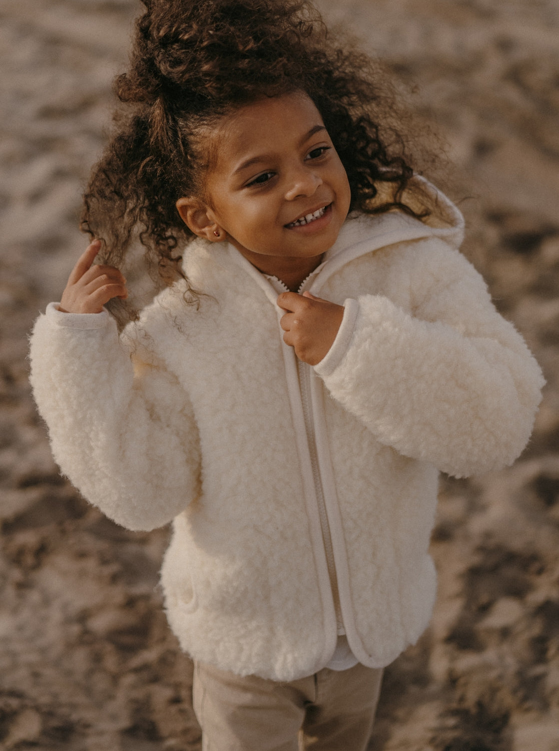 Skin children's jacket, cream