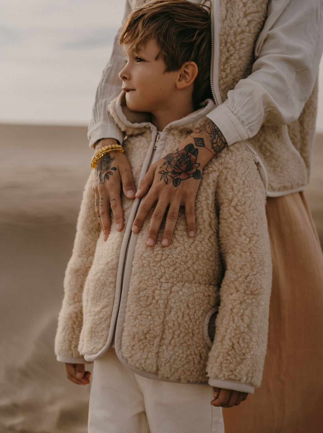 Skin children's jacket, sand