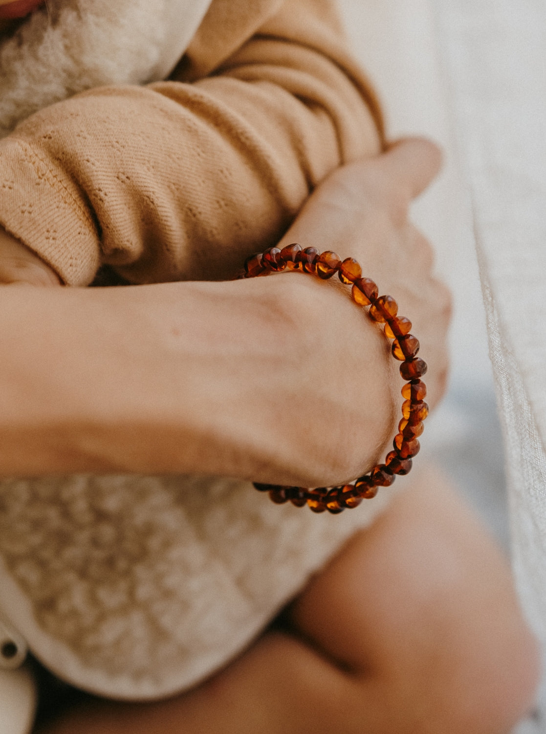 Bracelet adulte, caramel | 100% ambre