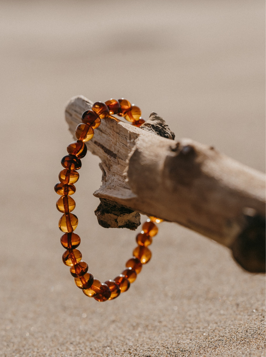 Bracelet adulte, caramel | 100% ambre