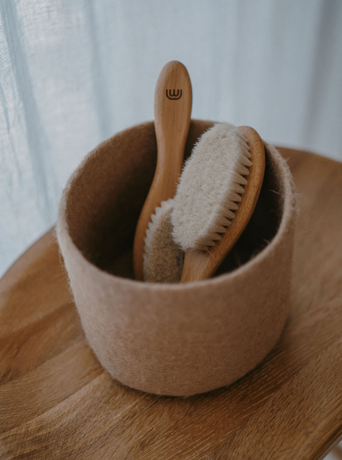 Brosse à cheveux bébé Wood | 100% laine et bois