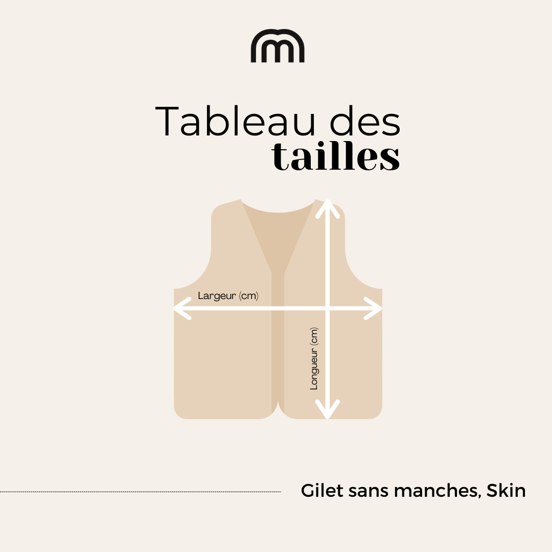 Gilet sans manches en laine Skin, chocolat